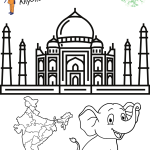 India colouring page