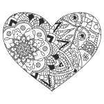 Heart coloring page