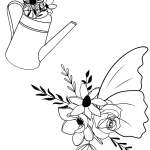 Flash and flower colouring page