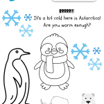 Antarctica colouring page