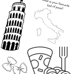 Italy Colouring Page
